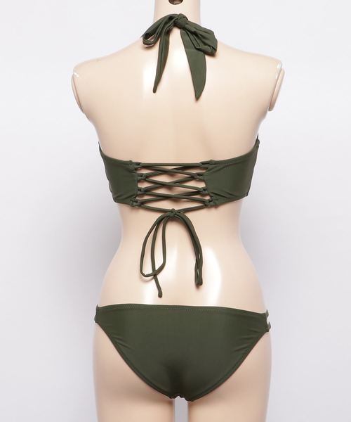 KOBE LETTUCE(コウベレタス)の「ツイストデザインバックレースアップバンドゥービキニ(水着・レディース・ブラック/カーキ/ブルー系その他/ブラック系その他/その他・FREE)」の9枚目の写真