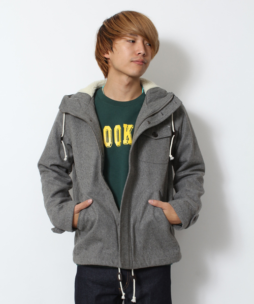 WEGO（ウィゴー）の「WEGO/メルトンフーデットブルゾン（ブルゾン・メンズ・グレー/カーキ/ネイビー・SMALL/MEDIUM/LARGE）」の15枚目の写真