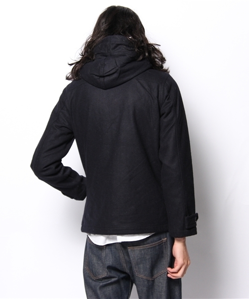 WEGO（ウィゴー）の「WEGO/メルトンフーデットブルゾン（ブルゾン・メンズ・グレー/カーキ/ネイビー・SMALL/MEDIUM/LARGE）」の6枚目の写真