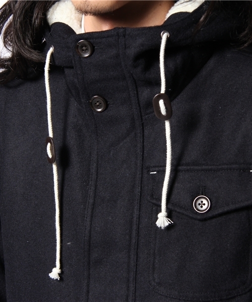 WEGO（ウィゴー）の「WEGO/メルトンフーデットブルゾン（ブルゾン・メンズ・グレー/カーキ/ネイビー・SMALL/MEDIUM/LARGE）」の8枚目の写真