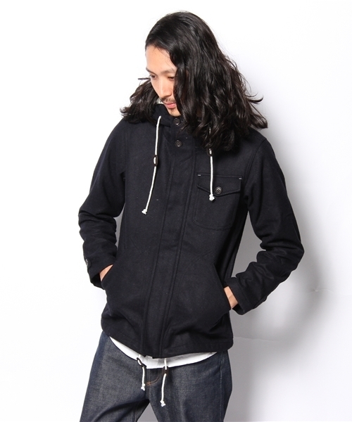 WEGO（ウィゴー）の「WEGO/メルトンフーデットブルゾン（ブルゾン・メンズ・グレー/カーキ/ネイビー・SMALL/MEDIUM/LARGE）」の14枚目の写真