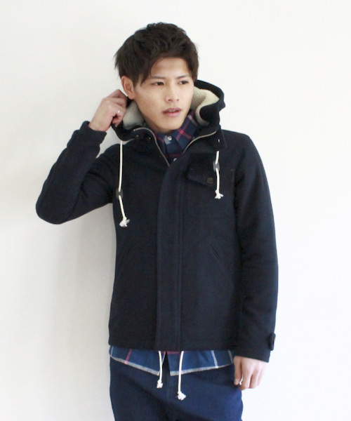 WEGO（ウィゴー）の「WEGO/メルトンフーデットブルゾン（ブルゾン・メンズ・グレー/ネイビー/カーキ・LARGE/MEDIUM/SMALL/X-LARGE）」の19枚目の写真