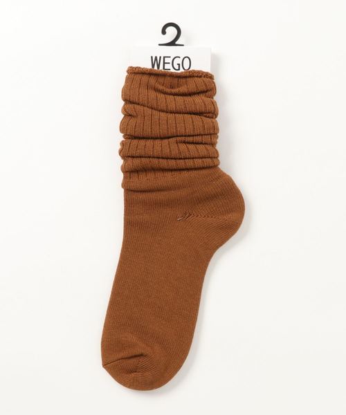 WEGO(ウィゴー)の「WEGO/クシュクシュソックス(ソックス/靴下・レディース・ホワイト/ブラック/ダークグリーン/ネイビー/グレー/キャメル/ワイン・FREE)」の6枚目の写真