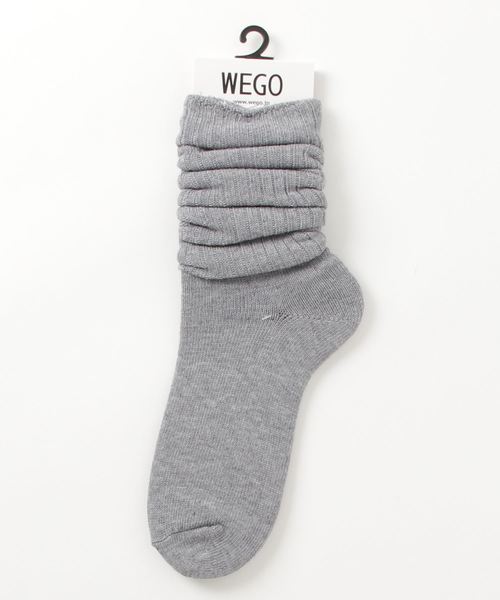 WEGO(ウィゴー)の「WEGO/クシュクシュソックス(ソックス/靴下・レディース・ホワイト/ブラック/ダークグリーン/ネイビー/グレー/キャメル/ワイン・FREE)」の4枚目の写真