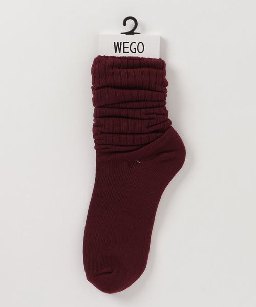 WEGO(ウィゴー)の「WEGO/クシュクシュソックス(ソックス/靴下・レディース・ホワイト/ブラック/ダークグリーン/ネイビー/グレー/キャメル/ワイン・FREE)」の7枚目の写真