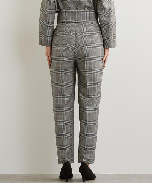 green label relaxing(グリーンレーベルリラクシング)の「FM ハイウエスト センタープレス パンツ チェック ◆(その他パンツ・レディース・ブラウン/グレー/ネイビー・40/38/36/34)」の11枚目の写真