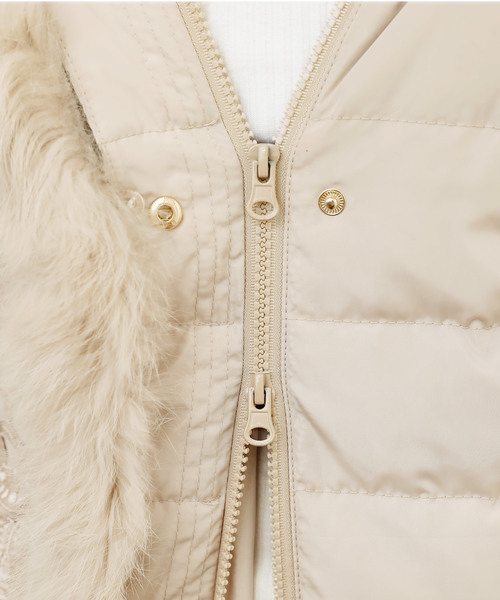 ElegChic(エレグシック)の「ファードレスダウンキルティング ロング コート(ダウンジャケット/コート・レディース・ベージュ/ネイビー/グレー・M/L)」の17枚目の写真