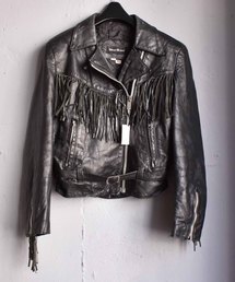 Steer Brand ブラックレザーライダースジャケット VINTAGE（ヴィンテージ）の「【ヴィンテージ古着】Steer Brand