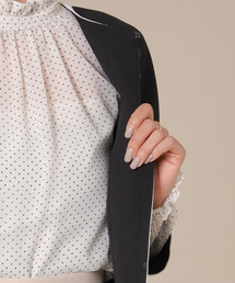 【TIARA】ノーカラージャケット グレー Mサイズ ジャケット/アウター・ノーカラージャケット商品一覧｜TIARA