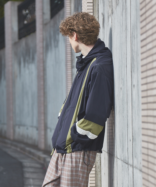 MYSELF ABAHOUSE（マイセルフアバハウス）の「【MYSELF ABAHOUSE】ナイロンストレッチフードブルゾン/ジャケット（ブルゾン・メンズ・カーキ/ボルドー/ネイビー・S/M/L）」の15枚目の写真