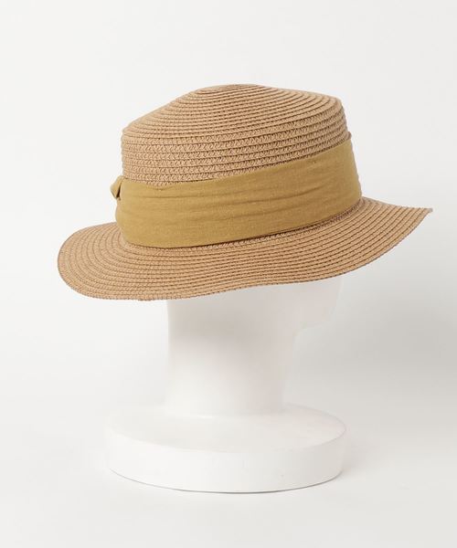 polcadot（ポルカドット）の「ペーパーブレード リボン カンカン帽（ハット・レディース・ベージュ系その他/ベージュ系その他2/ベージュ系その他3・FREE）」の4枚目の写真