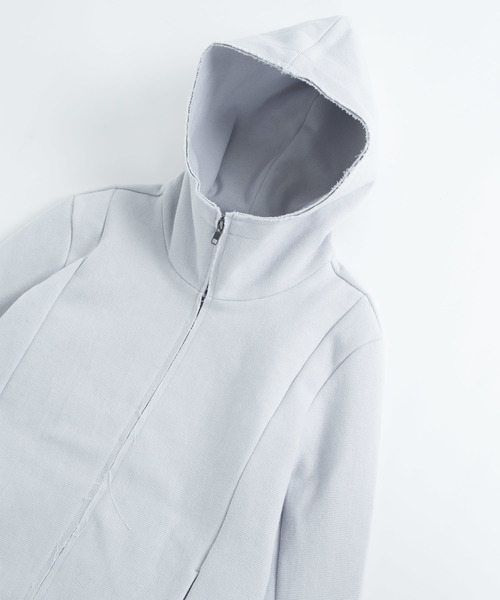 OURET（オーレット）の「硫化染ドビーストレッチ フードＺＩＰブルゾン（パーカー・メンズ・ホワイト系その他/ブラック/グリーン系その他・1/2/3）」の7枚目の写真