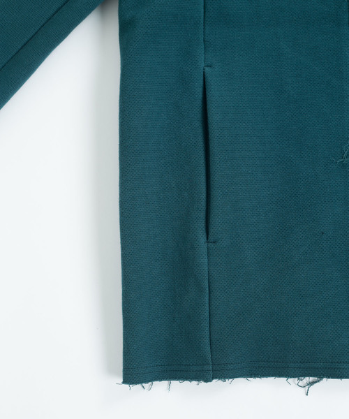 OURET（オーレット）の「硫化染ドビーストレッチ フードＺＩＰブルゾン（パーカー・メンズ・ホワイト系その他/ブラック/グリーン系その他・1/2/3）」の8枚目の写真