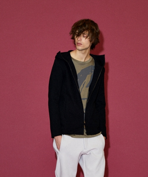 OURET（オーレット）の「硫化染ドビーストレッチ フードＺＩＰブルゾン（パーカー・メンズ・ホワイト系その他/ブラック/グリーン系その他・1/2/3）」の18枚目の写真