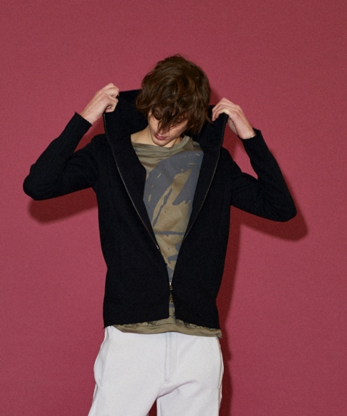 OURET（オーレット）の「硫化染ドビーストレッチ フードＺＩＰブルゾン（パーカー・メンズ・ホワイト系その他/ブラック/グリーン系その他・1/2/3）」の16枚目の写真