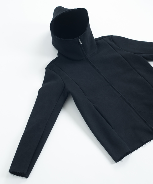 OURET（オーレット）の「硫化染ドビーストレッチ フードＺＩＰブルゾン（パーカー・メンズ・ホワイト系その他/ブラック/グリーン系その他・1/2/3）」の6枚目の写真