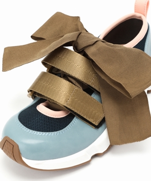 Casselini(キャセリーニ)の「2wayリボンスニーカー(スニーカー・レディース・ブラック/パープル/ブルー/アイボリー・S/M/L)」の6枚目の写真