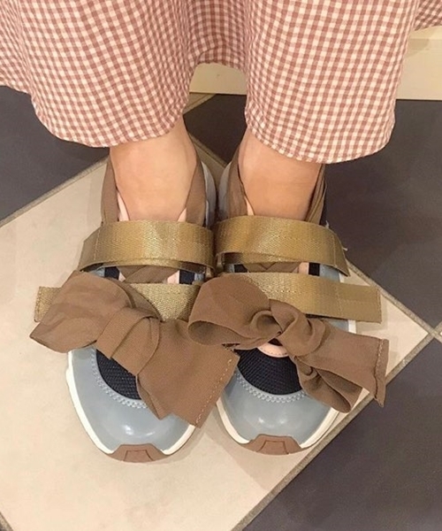 Casselini(キャセリーニ)の「2wayリボンスニーカー(スニーカー・レディース・ブラック/パープル/ブルー/アイボリー・S/M/L)」の22枚目の写真