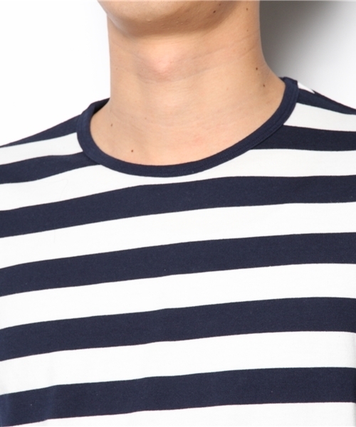 BEAMS（ビームス）の「○BEAMS / 40双糸 1インチ ボーダーカットソー（Tシャツ/カットソー・メンズ・イエロー/グリーン/ネイビー・MEDIUM/SMALL/X-LARGE/LARGE）」の10枚目の写真