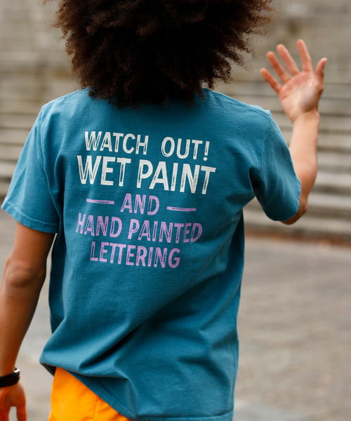 【MADE IN USA】LETTER BOY S/S POCKET T'WET PAINT'/レターボーイ ショートスリーブT”ウェット