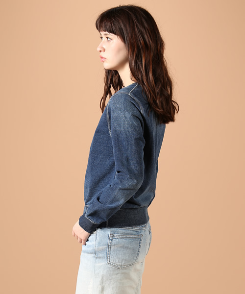 goa(ゴア)の「インディゴ裏毛 プルオーバー(Tシャツ/カットソー・レディース・ブルー/インディゴブルー・FREE)」の5枚目の写真