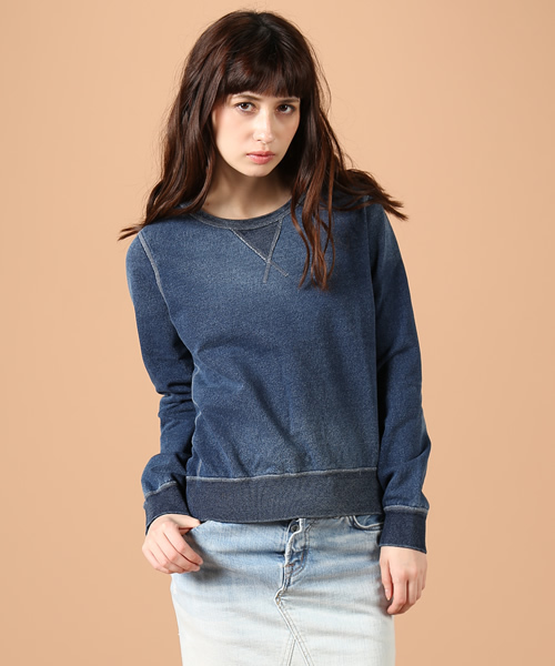 goa(ゴア)の「インディゴ裏毛 プルオーバー(Tシャツ/カットソー・レディース・ブルー/インディゴブルー・FREE)」の9枚目の写真