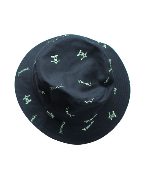 THRASHER（スラッシャー）の「【THRASHER / スラッシャー】GONZ ツイルバケットハット 19TH-H03（ハット・メンズ・ブラック/ネイビー・FREE）」の2枚目の写真