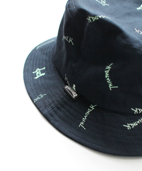 THRASHER（スラッシャー）の「【THRASHER / スラッシャー】GONZ ツイルバケットハット 19TH-H03（ハット・メンズ・ブラック/ネイビー・FREE）」の5枚目の写真