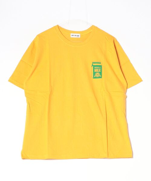 VIBGYOR Women（ヴィブジョー　ウィメン）の「【six mouse】MILKプリントTシャツ（Tシャツ/カットソー・レディース・ホワイト/グリーン/ラベンダー/イエロー・FREE）」の4枚目の写真