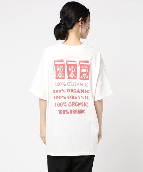 VIBGYOR Women（ヴィブジョー　ウィメン）の「【six mouse】MILKプリントTシャツ（Tシャツ/カットソー・レディース・ホワイト/グリーン/ラベンダー/イエロー・FREE）」の5枚目の写真
