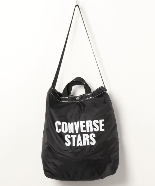 CONVERSE STARS(コンバーススターズ)の「ナイロンリップパッカブルショルダー(ショルダーバッグ)」|ブラック
