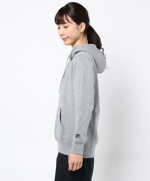 FILA(フィラ)の「FILA/フィラ ワンポイント ロゴ刺繍 プルパーカー ビッグシルエット スウェット パーカー フ―ディ 裏起毛(パーカー・レディース・ホワイト/ブラック/ネイビー/杢グレー・M/L)」の6枚目の写真