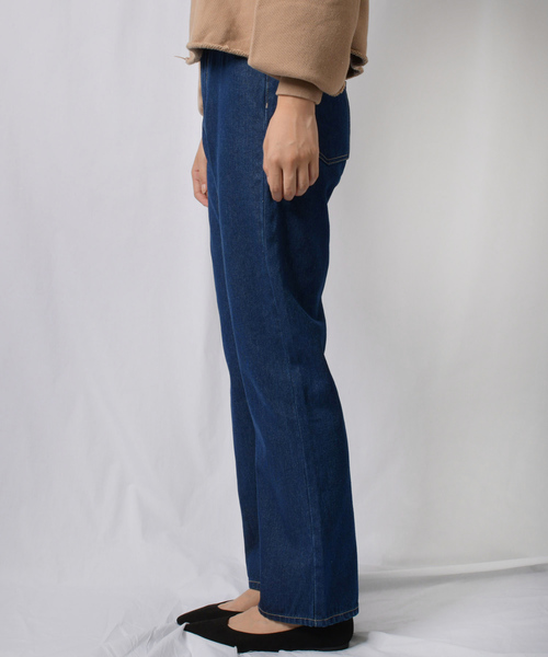 Ambre Neige（アンブルネージュ）の「ストレートデニム【WEB/EC限定商品】（デニムパンツ・レディース・ネイビー/サックスブルー・SMALL/MEDIUM/LARGE）」の18枚目の写真