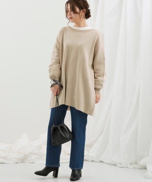 Ambre Neige（アンブルネージュ）の「ストレートデニム【WEB/EC限定商品】（デニムパンツ・レディース・ネイビー/サックスブルー・SMALL/MEDIUM/LARGE）」の8枚目の写真