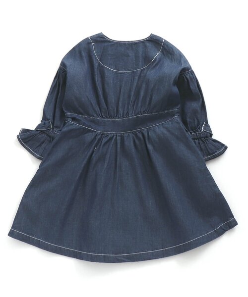 apres les cours(アプレレクール)の「/コートワンピース(ワンピース・キッズ・ベージュ/インディゴブルー/ストライプ・130/140/110/120/90/100/80)」の6枚目の写真