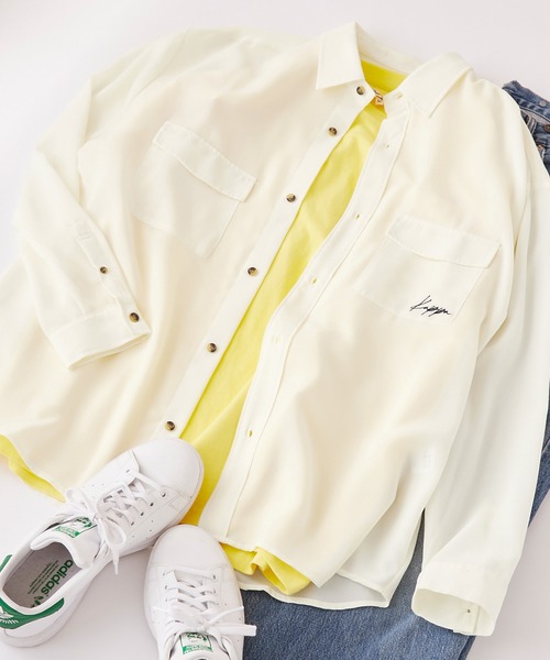 セール Kappa カッパ 別注 リラックスレギュラーカラーオーバーサイズ長袖cpoシャツ シャツ ブラウス Kappa カッパ のファッション通販 Zozotown