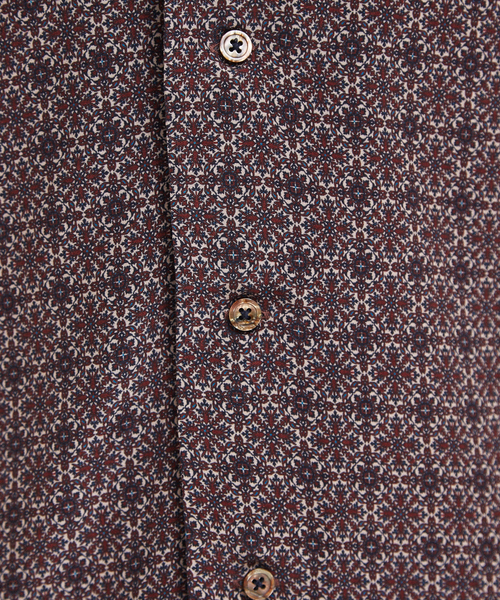 RECENCY OF MINE（リーセンシー オブ マイン）の「【Recency of Mine】ヴィスコース モザイクプリント 半袖 シャツ（シャツ/ブラウス・メンズ・エンジ・44/46/48）」の8枚目の写真