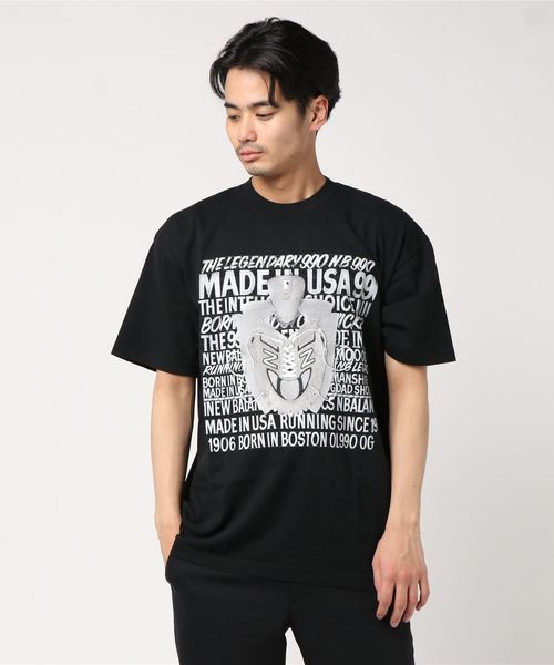 NEW BALANCE(ニューバランス)の「NBアスレチックスケンジバタフライショートスリーブ Tシャツ(Tシャツ/カットソー・メンズ・ホワイト/ブラック・SMALL/MEDIUM/LARGE/X-LARGE/XX-LARGE)」の1枚目の写真