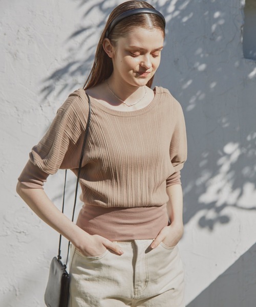 VANNIE U（ヴァニーユー）の「バックオープンカットソー（Tシャツ/カットソー・レディース・ライトホワイト/モカ/ベージュ・FREE）」の14枚目の写真