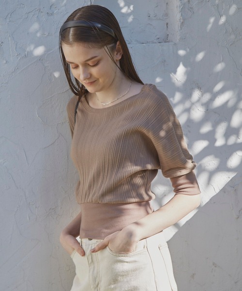 VANNIE U（ヴァニーユー）の「バックオープンカットソー（Tシャツ/カットソー・レディース・ライトホワイト/モカ/ベージュ・FREE）」の13枚目の写真