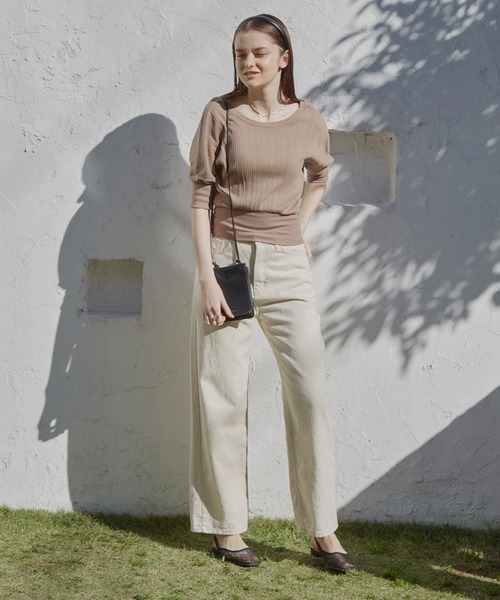 VANNIE U（ヴァニーユー）の「バックオープンカットソー（Tシャツ/カットソー・レディース・ライトホワイト/モカ/ベージュ・FREE）」の12枚目の写真