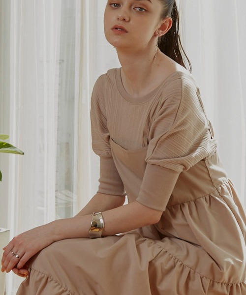 VANNIE U（ヴァニーユー）の「バックオープンカットソー（Tシャツ/カットソー・レディース・ライトホワイト/モカ/ベージュ・FREE）」の9枚目の写真