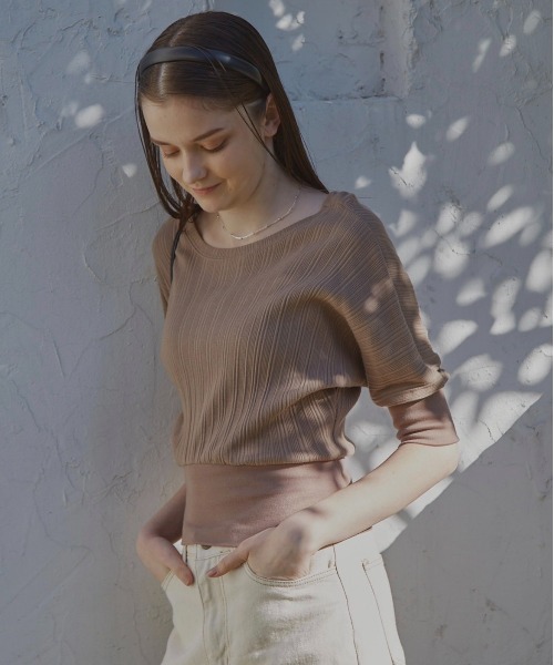 VANNIE U（ヴァニーユー）の「バックオープンカットソー（Tシャツ/カットソー・レディース・ライトホワイト/モカ/ベージュ・FREE）」の19枚目の写真