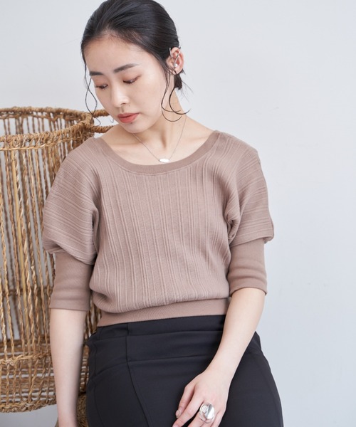 VANNIE U（ヴァニーユー）の「バックオープンカットソー（Tシャツ/カットソー・レディース・ライトホワイト/モカ/ベージュ・FREE）」の22枚目の写真