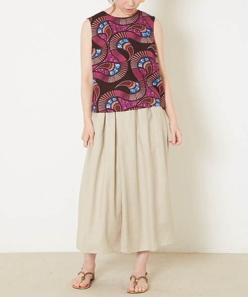 Liesse(リエス)の「アフリカンプリントブラウス(シャツ/ブラウス・レディース・ピンク/グリーン・FREE)」の6枚目の写真