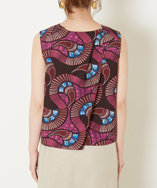 Liesse(リエス)の「アフリカンプリントブラウス(シャツ/ブラウス・レディース・ピンク/グリーン・FREE)」の10枚目の写真