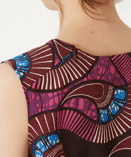 Liesse(リエス)の「アフリカンプリントブラウス(シャツ/ブラウス・レディース・ピンク/グリーン・FREE)」の12枚目の写真