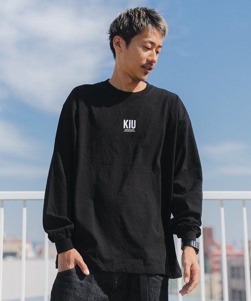 Kijun/長袖カットソー/S/ポリエステル/KHK 空を見上げるロングTシャツ 今昔 KJ-29173 和柄 和風 狐 きつね