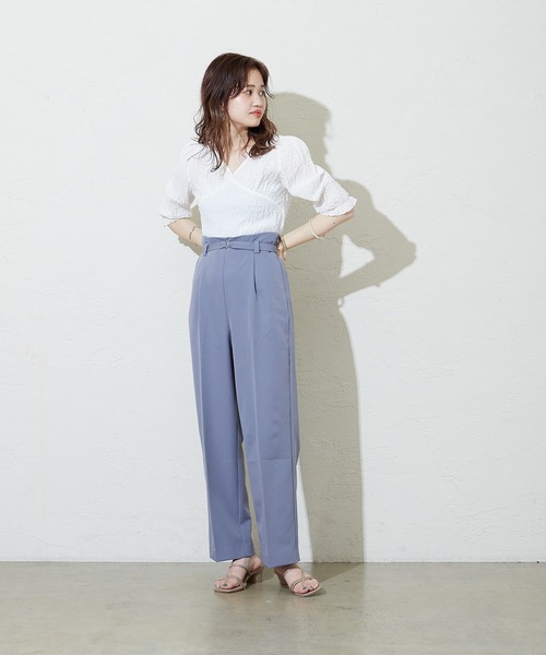 mystic（ミスティック）の「シャーリングパフブラウス（シャツ/ブラウス・レディース・ブルー/ベージュ/ブラック/オフホワイト・FREE）」の11枚目の写真