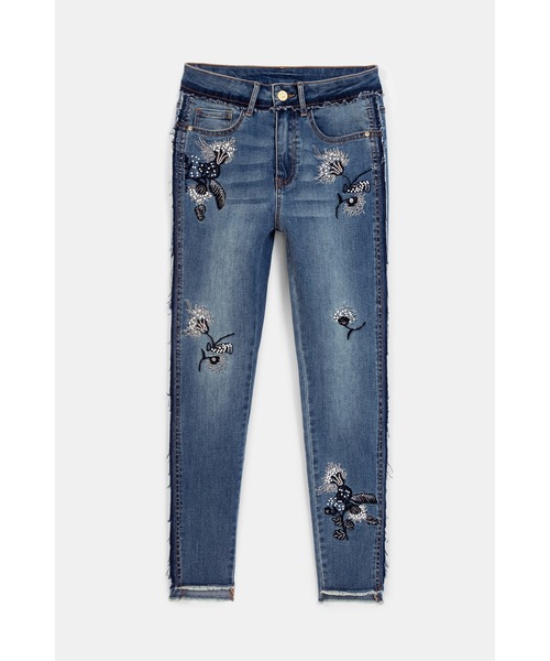 Desigual(デシグアル)の「アンクル MIAMI FLOWERS(その他パンツ・レディース・ブルー・28inch/32inch/30inch/24inch/26inch/34inch)」の2枚目の写真